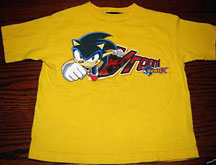 Vroom Word Yellow Kids Tee Shirt Sonic