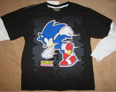 Hexagon Background Running Sonic long-sleeve
