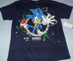 Sonic jump thru paint splash ring tee