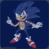 Wordy Hero Sonic Words Shirt