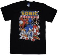 Group of 6 Multi Character Black Tee