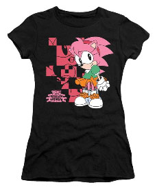 Amy Checker Black Tee 25th Anniversary