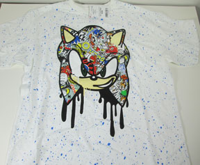 Burlington Graffiti Style Sonic Face Tee