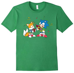 Caroling Sonic & Tails Neoclassic Green Tee