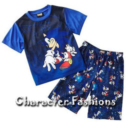 Dark Blue Summer Pajama Sonic Set