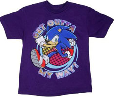 Get Outta My Way Slogan Sonic Tee