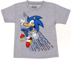 Gray Lines Jump Sonic Tee
