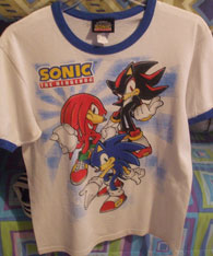 Sonic Knuckles Shadow Blue Collar Tee