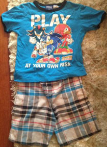 Play At Your Own Risk Toddler Shirt Shorts Set