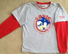Red & Gray Double Sleeve Classic Style