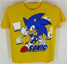 Yellow White Squares Sonic Italic Tee
