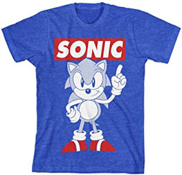 Retro Red Bio World Sonic Blue Tee