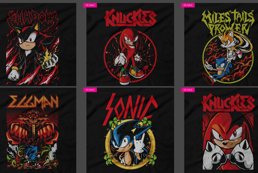 Dracula Bite 6 Tees Characters