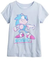 Girls Ready Sonic Classic Style Gray Tee