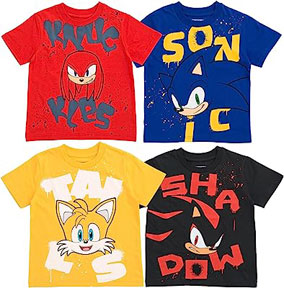 Name Split 4 Pack Kids Tees