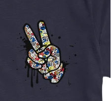 Peace Sign Sonic Graffiti Tee