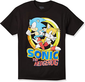 Sonic Tails Japanese Art Classic Black Tee