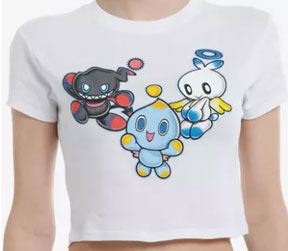 3 Chao Crop Top Tee White Girls