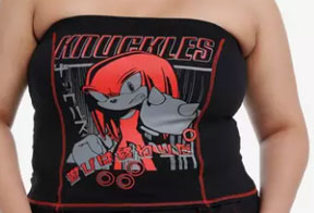Knuckles Rings Tube Top Japan Slogan