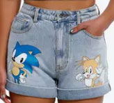 Sonic Tails Classic Style Mom Jean Shorts