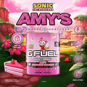 Amy Rose Strawberry Shortcake GFuel Mix Drink