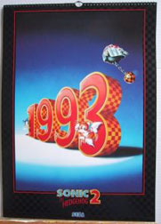 1993 Sonic calander cover photo with Tails