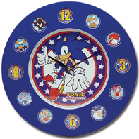 Sonic characters analog wall clock