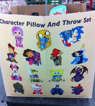 Fleece Throw Display bin photo