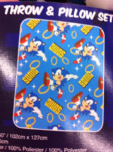 Fleece throw Sonic tag