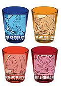 Rectangle Character Portrait 4 Shot Glass Set