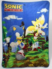 Coral Fleece Modern CG Sonic Tails Blanket