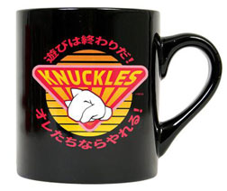 Knuckles Fist Black Retro Mug