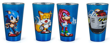 Metallic 16-Bit Pixel Pint Glass Set 4