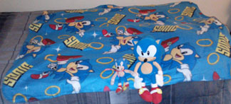 Big plush pillow pal & blanket spread photo