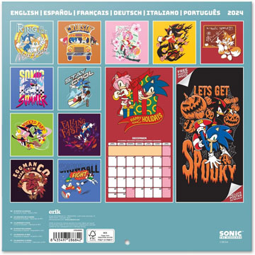 Erik Calendars 2024 Sonic
