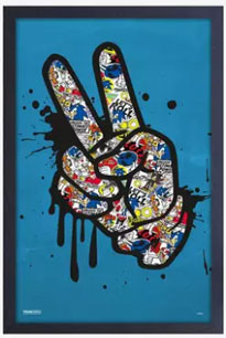 Glove Stickerbomb Style Frame Art