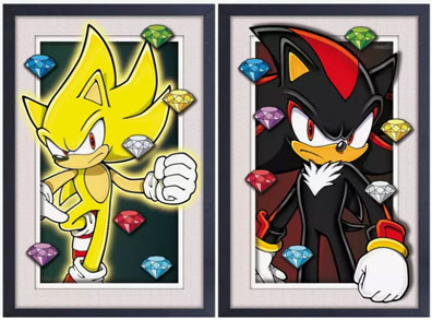 Plexi Frames Wall Art Sonic Shadow Emeralds