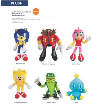 8 Inch Tomy Plush Assortment 6 Dolls