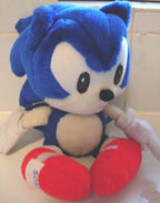 Fuzzy Foot Tag Vintage Sonic Stuffed Animal