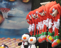 Giant Knuckles Prize plushes