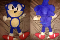 Plain Tail Ribbon Shoe Sonic Plush