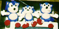 3 random older Sonic plushes