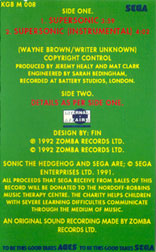 Cassette Tape Back Credits Info Photo