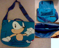 Classic style blue shoulder bag