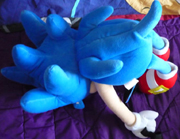 Sonic plush doll bag backpack back