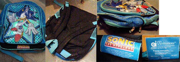 Foil Blue Sonic Backpack Animations Co