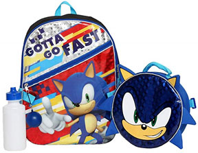 Gotta Go Fast Foil Backpack Lunch Circle Set