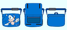 Classic Style Blue Sonic Messenger Shoulder Bag