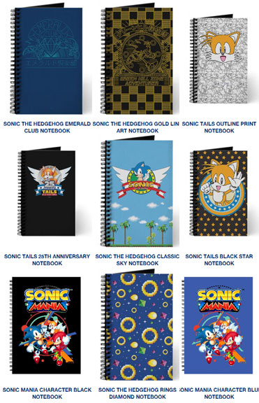 9 Sega Shop Spiral Note Books