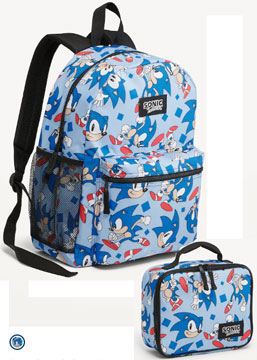 Classic Style All-over Canvas Backpack Lunch Box